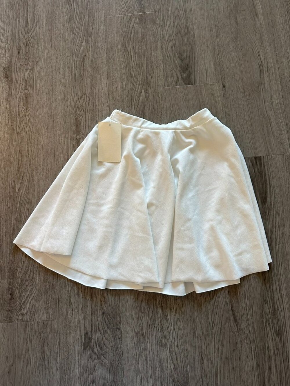 NEW Mi Fashion Unlined A-Line Tennis 16" Mini Skirt - White - Medium